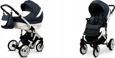 Obrázek produktu pro BabyLux® Lilly | Kocárek 2v1 Set | Antracyt | Kombinovaný kocárek | Set kocárku | Buggy + B