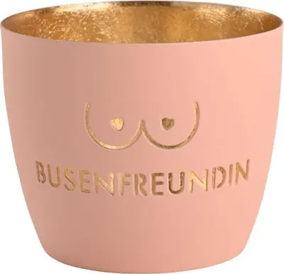 Immagine prodotto di Compagnia del Regalo Lanterna Madras M amica del seno rosa pastello/oro 8,5 cm