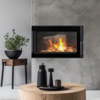 Produktbild von KRATKI SIMPLE Linker Luftkamin-Einsatz 6kW Eco Rekuperation SCHLIESSSET