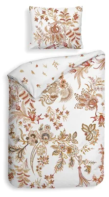 Produktbild von Heckettlane White Bettbezug Ceyda - 135x200 cm + 1 Kissenbezug - Hergestellt aus 100% Baumwoll-Satin