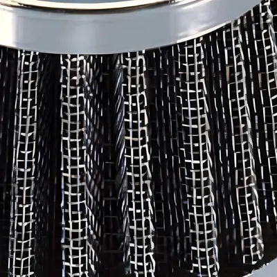 Zdjęcie produktu dla Filtr powietrza Polini, metalowy, chromowany, o średnicy 38 mm, kompatybilny z gaźnikiem PHBL