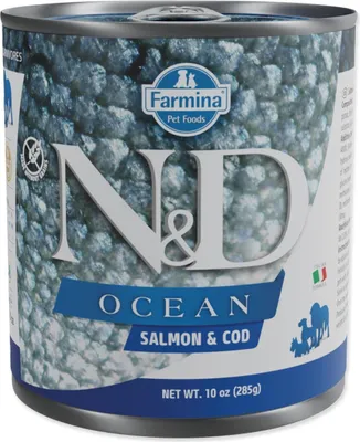Image de N&D DOG OCEAN Adulte Saumon et Morue 285g