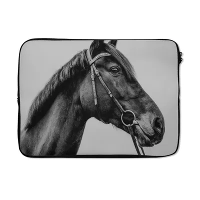 Produktbild von MuchoWow® Laptop Hülle 13 Zoll Pferd - Halfter - Porträt Laptoptasche - Laptophülle - Sleeve - Rundumschutz