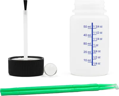 Obrázok produktu pre 50 ml plastová fľaša z HDPE so štetcom a perami 50 ml e-laku