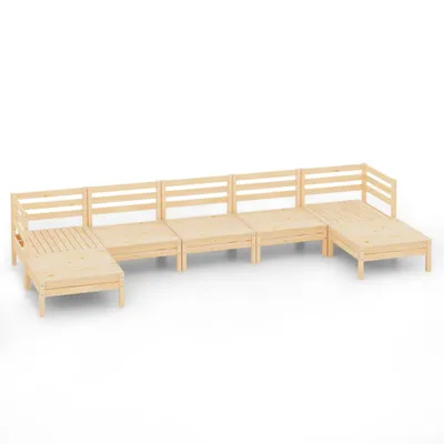 Produktbild von 7-tlg. Garten-Lounge-Set Massivholz Kiefer