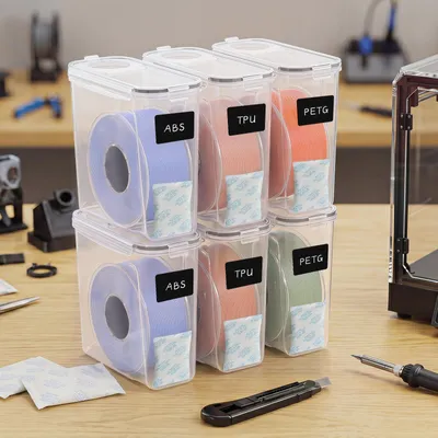 Produktbild von Ikodm 6er-Set 3D Drucker Filament Aufbewahrungsbox 4L, Wasserdichte Trockenbox mit Trockenmittel für 1,75mm Filament