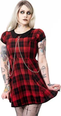 Produktbild von Heartless Kurzes Kleid Damen Ebbani Dress rot/schwarz S