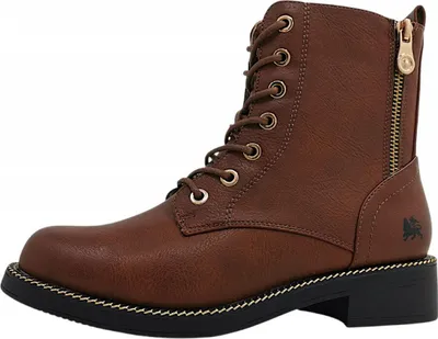 Image de Chaussures de marche Lerros pour femmes, bottines à lacets, couleur marron, style décontracté