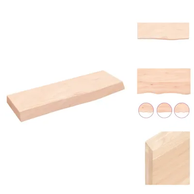 Produktbild von vidaXL Wandregal 60x20x4 cm Massivholz Eiche Unbehandelt -  Wandregale