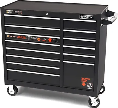 Produktbild von HBM Werkzeugwagen mit 14 Schubladen, 100 cm breit – schwarz