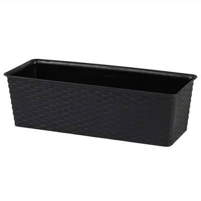 Produktbild von Balkonkasten - Blumenkasten aus Kunststoff in Rattan-Optik L 40 cm - Blumenkästen für Balkon und Terrasse wetterfest - Balkonkästen wetterfest