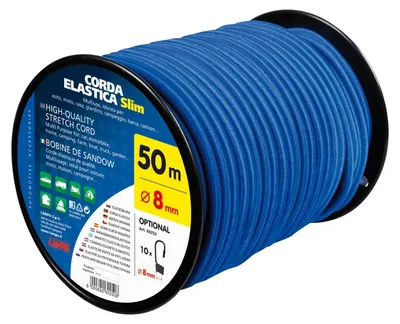 Obrázek produktu pro Elastická šňůra na cívce - Ø 8 mm - 50 m - modrá