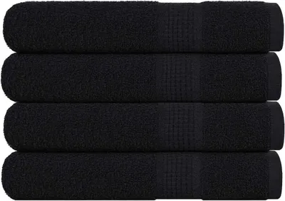 Produktbild von Handtücher FROGN 4 Stk. Schwarz 100x200 cm 360 g/m²
