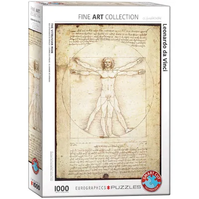 Immagine prodotto di puzzle da 1000 pezzi Leonardo da Vinci Uomo Vitruviano