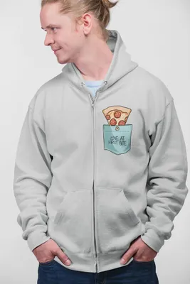 Produktbild von D&B Uni Hoodie ZIPPO00019 Love At HellGrau-Größe XL