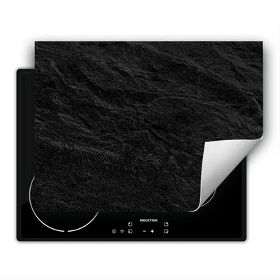 Image de DarHaus Plaque de recouvrement pour cuisinière 80x52 cm Tapis antidérapant Enroulable, noir - ardoise