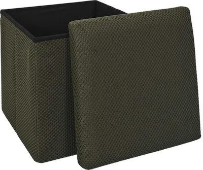 Image de HowHomely Puff vert Pouffe 38 x 38 x 38 cm Pouf
