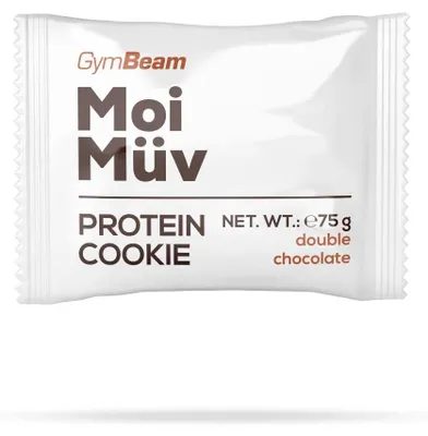 Produktbild von GymBeam - MoiMüv Protein Cookie, 75 g, doppelte Schokolade