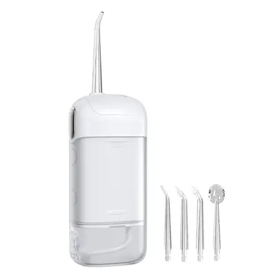 Produktbild von Munddusche, kabelloser Wasserflosser, 4 Düsen, 3 Modi, 200 ml, IPX7 wasserdicht, bietet umfassende Mundpflege