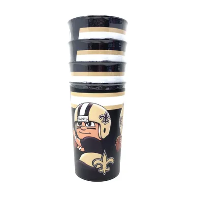 Produktbild von NFL New Orleans Saints Partybecher Trinkbecher Set 4-Stück Becher Cup 525ml