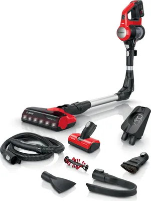 Produktbild von Bosch BCS711PET Staubsauger Standstaubsauger und Elektrobesen Akku Dry Bagless 0,3 L Schwarz, Rot 3 Ah