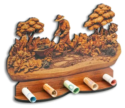 Produktbild von Geldgeschenke, Holzoptik, Gartenmotiv