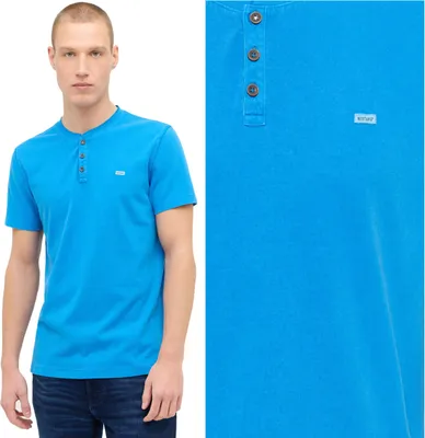 Produktbild von MUSTANG Herren, T-Shirt AUSTIN, S, Blau, sport, tshirt, shirt