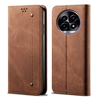 Produktbild von Hülle für Realme 13 Pro/Realme 13 Pro+ Leder Brieftasche Flip Bookstyle Schutzhülle mit Standfunktion Braun