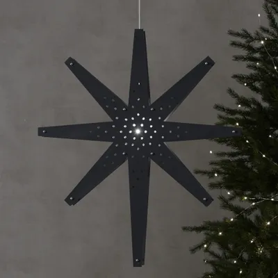 Zdjęcie produktu dla Gwiazda wisząca drewniana grafitowa TALL 60 cm