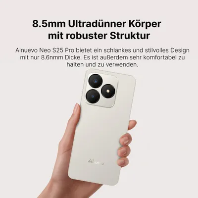 Produktbild von Neo S25 Pro 5G Handy Ohne Vertrag Android 15, 32GB+256GB/TF 2TB, 6.75" 120Hz Smartphone 5280mAh 64MP AI Kamera, 4K Video/NFC/DualSIM/Widevine L1, Gold