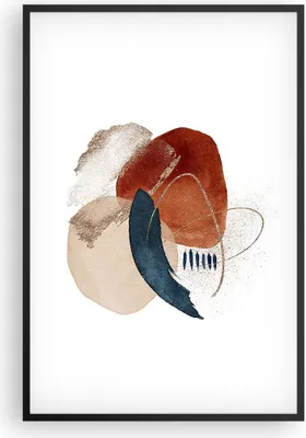 Produktbild von Gerahmtes Poster - Schwarzer Rahmen - Abstraktion Flecken Modern - 61x91,5 cm - Wand Bild - Wanddeko - Wandbilder - Kunstposter - Wandposter - Bilderrahmen - Bilder - Kunstdruck - P2BPA61x91-4561