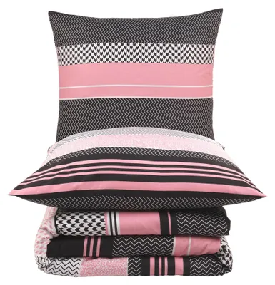 Produktbild von Renforcé Bettwäsche Set 140 x 220 cm aus 100% Baumwolle mit Kissenbezug