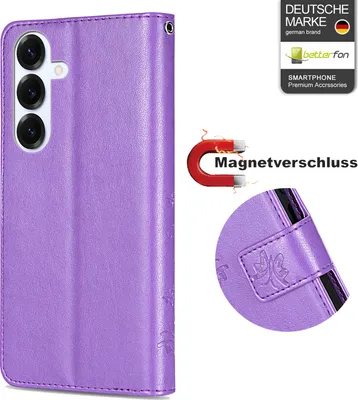 Produktbild von Hülle für Samsung Galaxy S25+ Handyhülle Handy Tasche Wallet Case Flip Cover in Lila