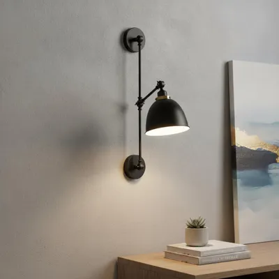 Productafbeelding van Wandlamp Virgo zwart, AI-gegenereerde afbeelding