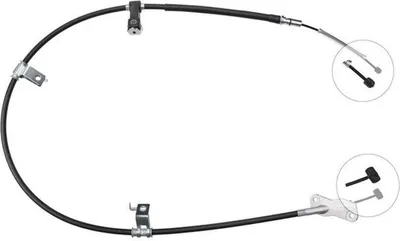 Produktbild von A.B.S. Handbremsseil Seilzug Feststellbremse für HONDA HR-V (GH) Hinten Rechts K17288