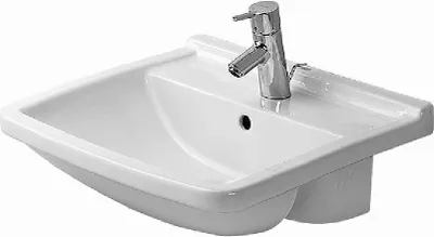 Produktbild von Halbeinbauwaschtisch STARCK 3 m ÜL HLB 550x460mm 1 Hahnloch weiß weiß
