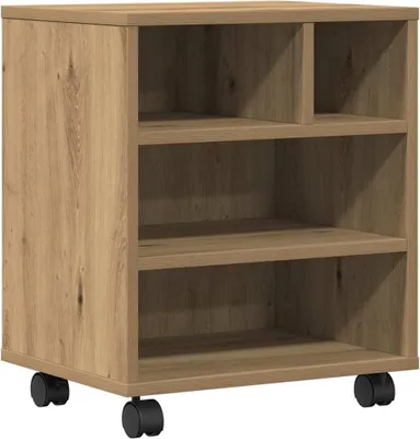 Image de vidaXL Support pour imprimante Chêne Artisan 41 x 32 x 48 cm Bois composite