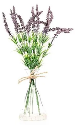 Wassermiete mit Polyesterblumen, lila, 35 cm
