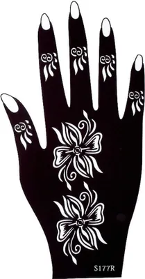 Produktbild von Henna Tattoo Schablone für die Rechte Hand