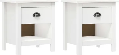 Produktbild von Nachttische 2 Stk. Hill 46x35x49,5 cm Massivholz Kiefer