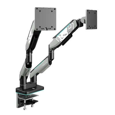 Zdjęcie produktu dla Diablo X-Arm Podwójny uchwyt do monitora Ramię do monitora LED RGB 17-49 cali Szary