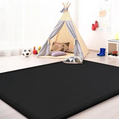 Imagen del producto de Silecomplaza: Alfombra para gatear, alfombra para habitación de bebé, alfombra de juego para niños, de un solo color, antideslizante, suave. Color: . Tamaño: 200x350 cm