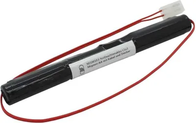 Produktbild von Notleuchtenakku NiMH 3,6V 1500mAh L1x3 Mignon AA mit Kabel und Stecker