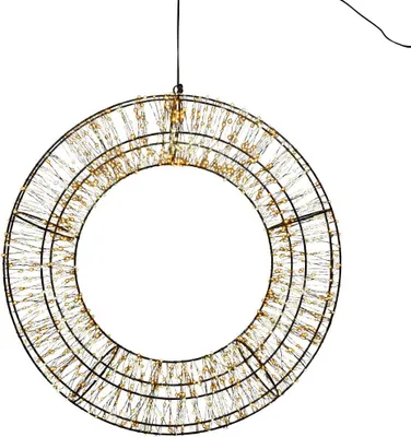 Produktbild von Luxus Weihnachts-Wanddekoration aus Metall, 48x10 cm, 1400 LED-Lämpchen