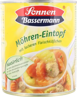 Produktbild von Sonnen Bassermann Möhren Topf 800g