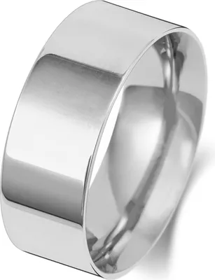 Produktbild von 9 Karat (375) Weißgold 8mm Flach Court Form Herren/Damen - Trauring/Ehering/Hochzeitsring, 67 (21.3); TRS189789KWRSX