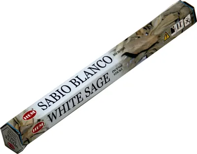 Produktbild von 20 Räucherstäbchen [ WHITE SAGE - WEIßER SALBEI ] Duft von HEM aus Indien