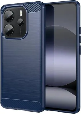 Produktbild von Hülle für Xiaomi Redmi Note 14 4G - Phonesta Carbon Silikon Back Cover - Blau