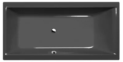 Productafbeelding van Polysan CLEO rechthoekige badkuip, 180x90x48 cm, grijs