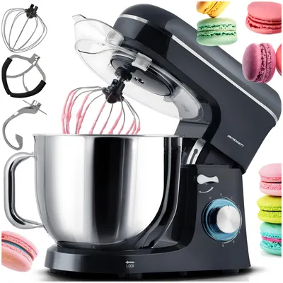 Produktbild von Berdsen BD-756 Küchenmaschine 6 l, 1400 W, 3-in-1, schwarz